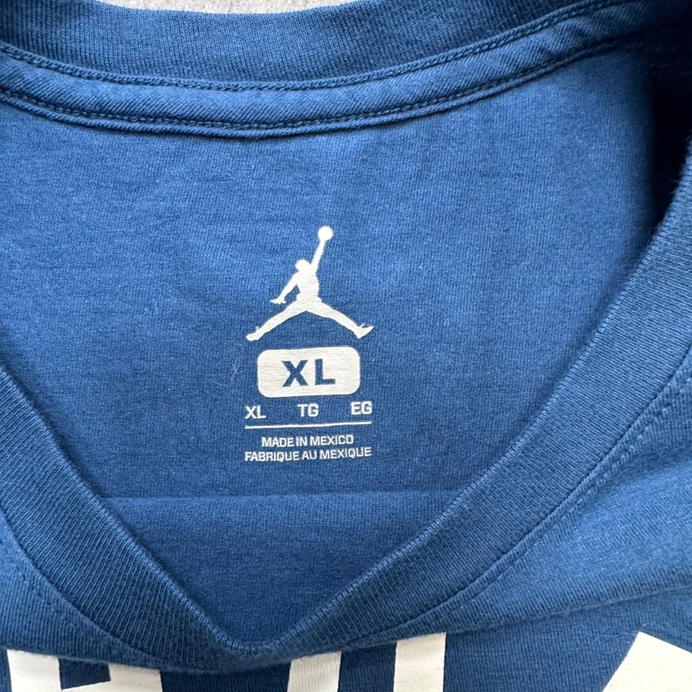 Nike Air Jordan T-Shirt Men's XL Blue Short Sleeve Jumpman Athletic Sportswear - Picture 5 of 5